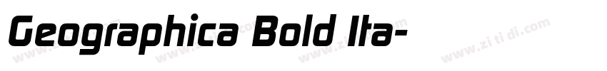 Geographica Bold Ita字体转换